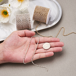 10 ярд двухцветных латунных цепочек со стразами CHC-CD0001-03