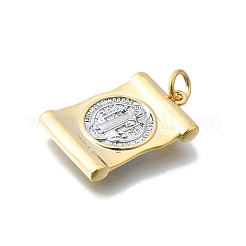 Латунные подвески с медалью святого Бенедикта&nbsp;KK-V010-01GP-02