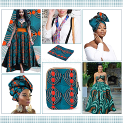 Однотонная полиэфирная ткань с геометрическим принтом DIY-WH0430-584B