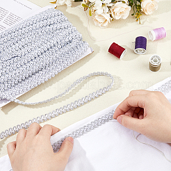 Полиэстеровая сороконожка плетеная волнистая лента&nbsp;OCOR-WH0111-43B