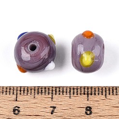 Бусины ручной работы в технике лэмпворк с неровностями&nbsp;LAMP-ZX003-07-07