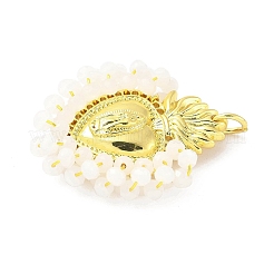 Латунь стекло кулоны KK-Z101-08G