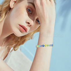 600 шт. 6-х цветные прозрачные акриловые бусины с покрытием&nbsp;PACR-PA0001-14