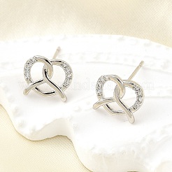 Серьги-гвоздики из циркония EJEW-M103-04P