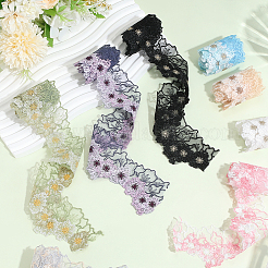 8 цвет полиэстеровая кружевная лента с цветочным узором&nbsp;OCOR-GF0005-37