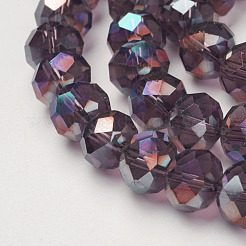 Стеклянные бусины с гальваническим покрытием &nbsp;X-GR10MMY-04AB