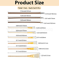 9 шт. деревянная кисть 9-х видов DIY-DJ0001-58
