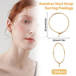 100 шт. фурнитура для сережек-колец из хирургической нержавеющей стали 316 STAS-BBC0002-01