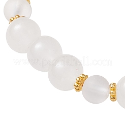 2шт 2 стиля стеклянные круглые бусины эластичные браслеты&nbsp;BJEW-JB11868