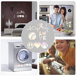 8 лист 4 стильных сердца и теннисный узор лазерный стиль водонепроницаемые самоклеящиеся наклейки для животных STIC-GF0001-02C