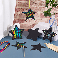 Поделки в виде звезд для детей&nbsp;DIY-WH0740-68