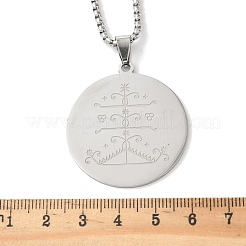 201 кулон из нержавеющей стали с гравировкой ogou feray veve NJEW-H065-02P