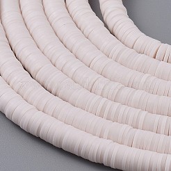 Плоские круглые бусины из глины ручной работы полимерные&nbsp;CLAY-R067-8.0mm-16