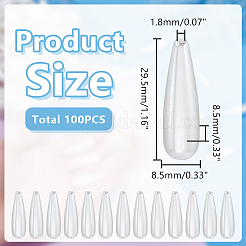 100 шт. бусины из искусственного жемчуга из АБС-пластика KY-HY0001-21