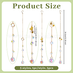 3шт стеклянные ловцы солнца&nbsp;HJEW-OC00285