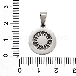 Плоские круглые с солнцем подвески из нержавеющей стали 304 STAS-M121-14P