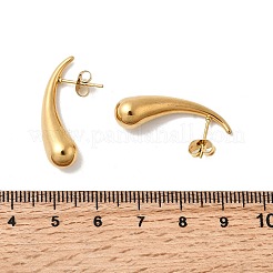 Серьги-гвоздики в форме капли из нержавеющей стали 304&nbsp;LS-EJEW-F398-05G
