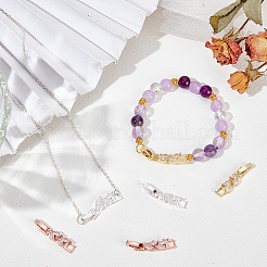 6 шт. 3-х цветные латунные раскладывающиеся застежки ZIRC-BBC0002-69