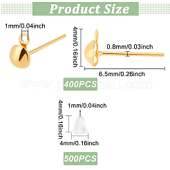 400 шт. латунные серьги-гвоздики&nbsp;KK-DC0001-02