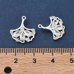 Латунные микропаве прозрачные подвески с фианитом&nbsp;KK-C168-03S