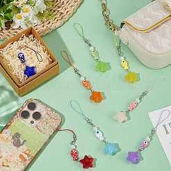 8 шт. фарфоровые и акриловые ремешки для мобильных телефонов&nbsp;HJEW-PH02161