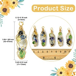 5шт стеклянные подвески&nbsp;PALLOY-CJ00163