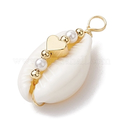 Подвески из натуральной медной проволоки из ракушек каури PALLOY-JF02936-03