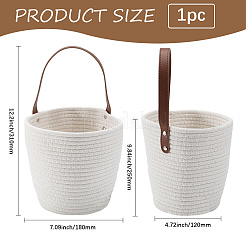 Плетеные хлопковые корзины для хранения&nbsp;AJEW-WH20054-010D