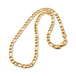 7 мм 304 нержавеющая сталь Фигаро цепочки ожерелья для женщин мужчин&nbsp;NJEW-B134-04A-G