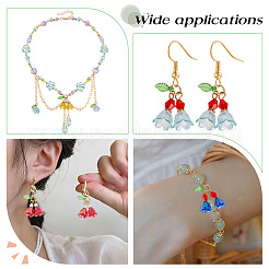 128 шт. 16-х цветные стеклянные жемчужные и акриловые подвески PALLOY-AR00018