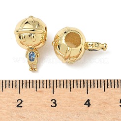 Мальчик латунные кубические цирконии европейские бусины&nbsp;KK-Q068-21B-G
