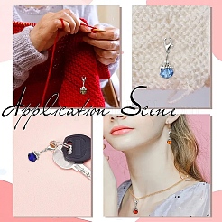 10 шт. 10-х цветная подвеска из стекла и сплава в форме капли&nbsp;HJEW-YW00037