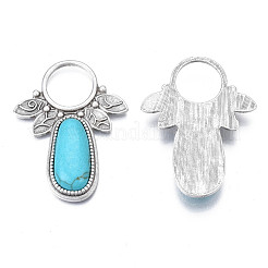 Кабошон из синтетической бирюзы для эмали PALLOY-N157-029