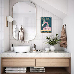 Вывеска из белой жести AJEW-WH0157-460