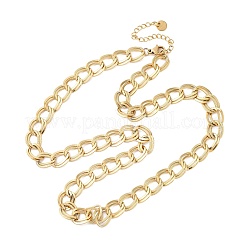 Ожерелья из витой цепи из нержавеющей стали 304 NJEW-R026-31G