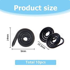 10 шт. серьги-манжеты из нержавеющей стали со спиральной накладкой&nbsp;EJEW-HS0001-03EB