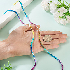 2 starnds градиент цвета гальванизированные синтетические немагнитные гематитовые бусины нити&nbsp;G-TA0002-86A