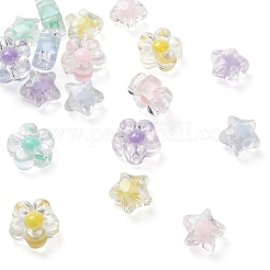 125шт 10 стиля прозрачные акриловые бусины TACR-YW0001-38