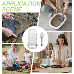 Набор из 6 сита для садовой почвы из нержавеющей стали&nbsp;AJEW-UN0002-81