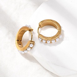 Серьги-кольца из нержавеющей стали 304 EJEW-K268-39G