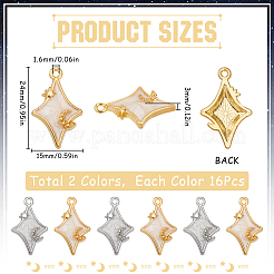 32шт 2 цвета сплава эмалевые подвески&nbsp;ENAM-SC0005-63