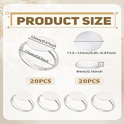 Наборы для самостоятельного изготовления регулируемых колец из латуни в виде пустого купола&nbsp;DIY-LP0001-52