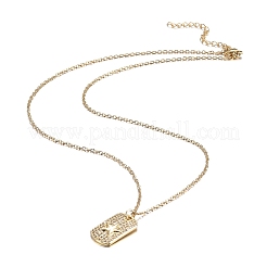 Ожерелья с подвесками из латуни с прозрачным кубическим цирконием&nbsp;NJEW-H100-09G