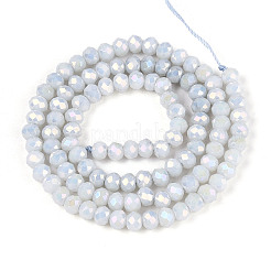 Антикоррозийные гальванические стеклянные бусины рондель&nbsp;X-EGLA-T021-4mm-17-01