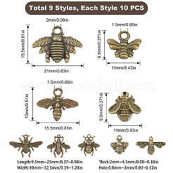 Подвески из сплава в тибетском стиле FIND-CA0006-40