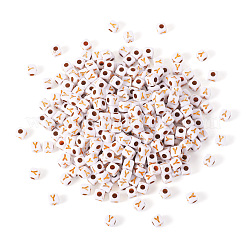 Непрозрачные акриловые бусины MACR-TAG0001-07Y