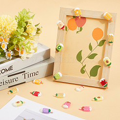 Кабошоны из смолы 40шт 10 цветов RESI-SC0006-14