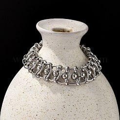 Браслеты из нержавеющей стали 304 с шариковыми кольцами для женщин&nbsp;BJEW-F488-17P