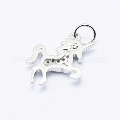 Латунные микро проложить кубического циркония подвески&nbsp;ZIRC-G130-22P-NR