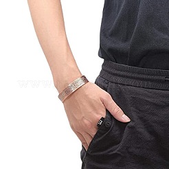 Магнитные браслеты-манжеты из сплава с узором «дерево жизни» для мужчин&nbsp;FS-WG37AAB-01